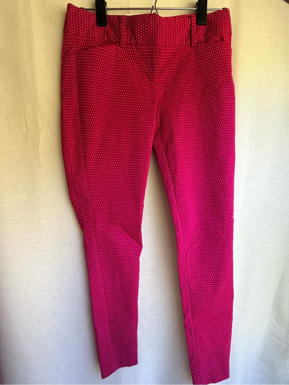 The Limited Exact Stretch Pink Polka Dot Skinny Ankle Pants Size 0